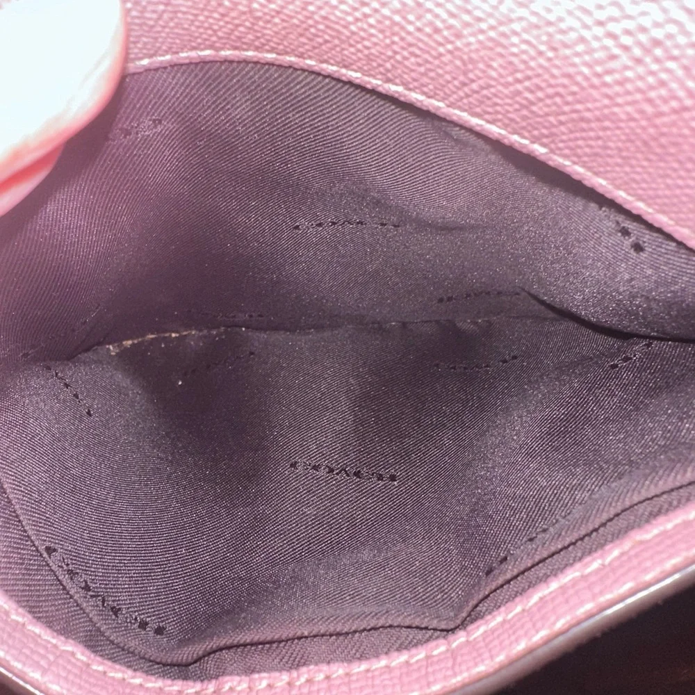 Coach messenger crossbody with hearts appliqué in Dusty Rose - Picture 10 of 16